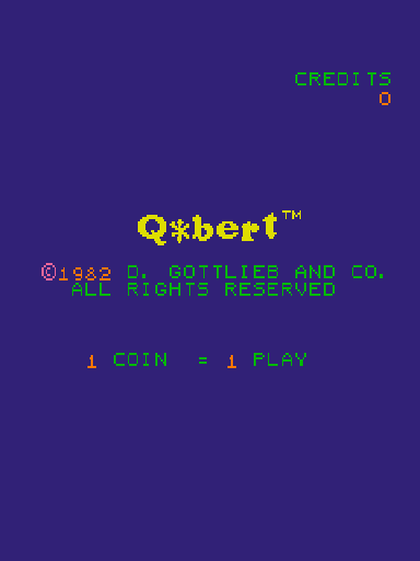 Q*bert (early test version) Title Screen